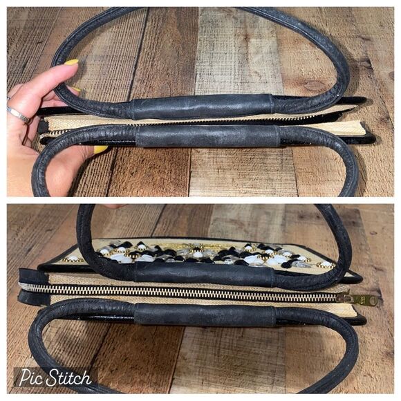 ENID COLLINS OF TEXAS FLOWER BASKET PURSE HANDBAG JEWEL BOKAY BLACK BAG Vintage - Picture 6 of 13